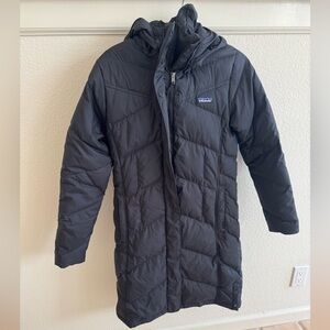 Patagonia Black Quilted Long Coat